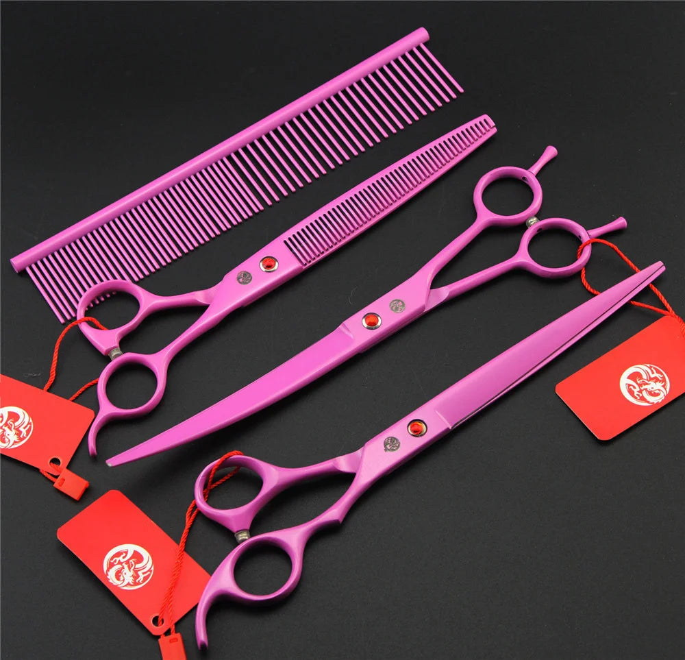 Elite Pet Grooming Scissors Set - Precision Styling Kit for Dogs & Cats