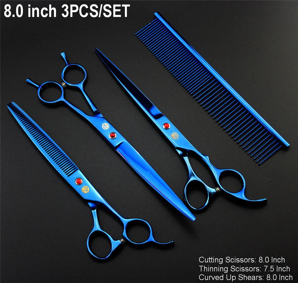 Elite Pet Grooming Scissors Set - Precision Styling Kit for Dogs & Cats